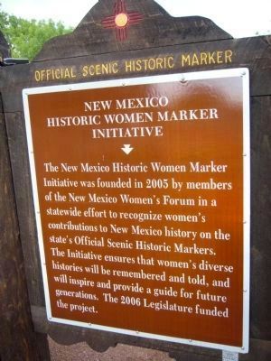 New Mexico Historic Women Marker Initiative image. Click for full size.
