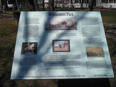 Whittemore Park Marker. Click for full size. Whittemore Park Marker image. Click for full size.