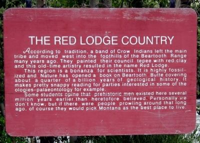 The Red Lodge Country Marker. Click for full size. The Red Lodge Country Marker image. Click for full size.
