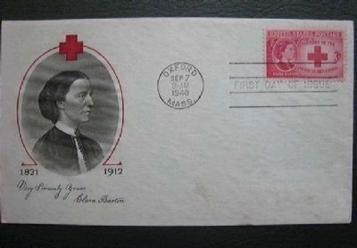 Clara Barton American Red Cross Commemorative Stamp, First Day Issue image. Click for full size.
