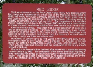 Red Lodge Marker image. Click for full size.