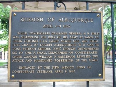 Skirmish of Albuquerque Marker image. Click for full size.