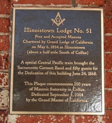 Illinoistown Lodge No. 51 Marker image. Click for full size.