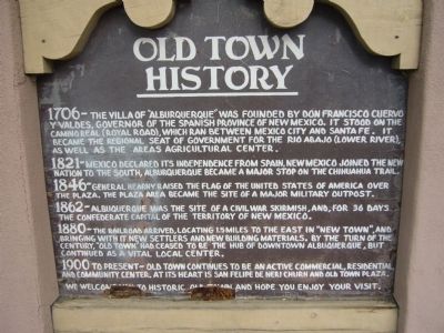 Old Town History Marker image. Click for full size.