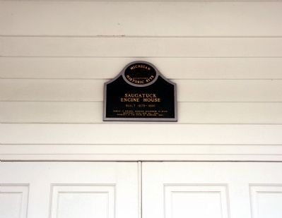 Saugatuck Engine House Marker image. Click for full size.