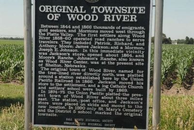 Original Townsite of Wood River Marker image. Click for full size.