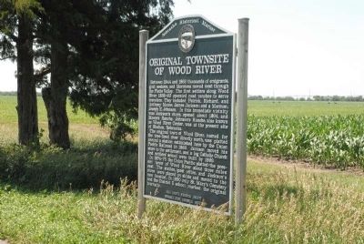 Original Townsite of Wood River Marker image. Click for full size.