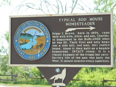 Typical Sod House Homesteader Marker image. Click for full size.
