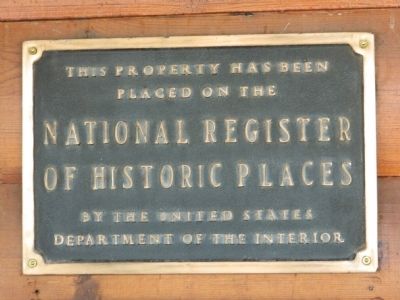 National Register of Historic Places Plaque. Click for full size. National Register of Historic Places Plaque image. Click for full size.