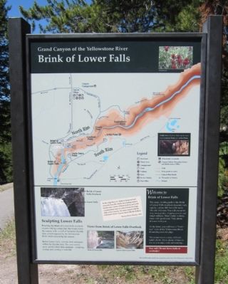 Brink of Lower Falls Marker image. Click for full size.