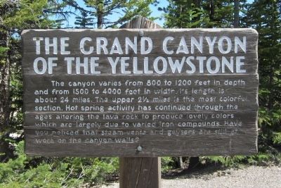 The Grand Canyon Of The Yellowstone Marker image. Click for full size.