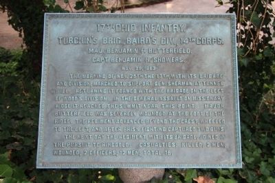 17th Ohio Infantry Marker. Click for full size. 17th Ohio Infantry Marker image. Click for full size.