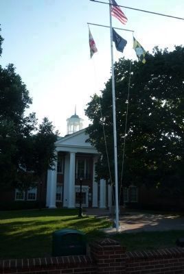 Main entrance to the Calvert County Courthouse - image. Click for full size.