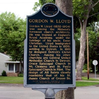 Gordon W. Lloyd Marker. Click for full size. Gordon W. Lloyd Marker image. Click for full size.