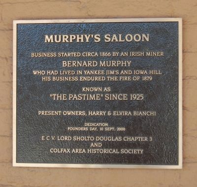 Murphys Saloon Marker image. Click for full size.