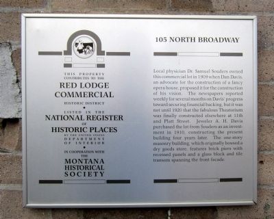 105 North Broadway Marker image. Click for full size.