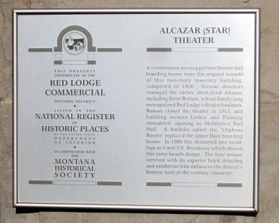 Alcazar (Star) Theater Marker. Click for full size. Alcazar (Star) Theater Marker image. Click for full size.