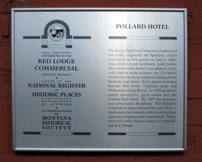 Pollard Hotel Marker image. Click for full size.