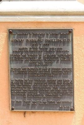 Henry Disbrow Phillips, D.D. Marker image. Click for full size.