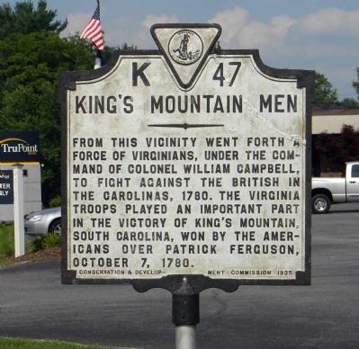 King's Mountain Men Marker image. Click for full size.