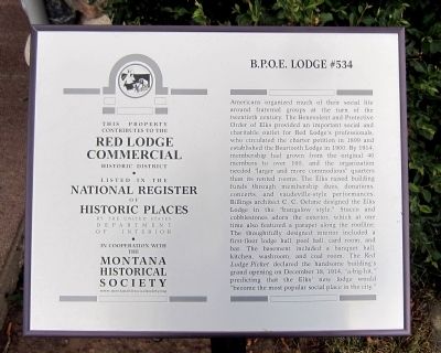 B.P.O.E. Lodge #534 Marker image. Click for full size.