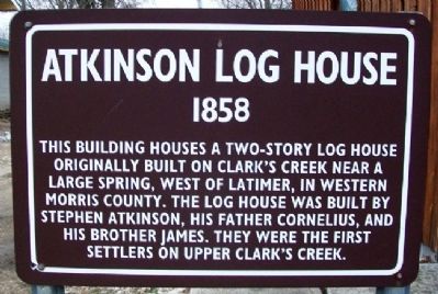 Atkinson Log House Marker image. Click for full size.