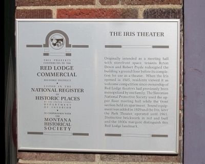 The Iris Theater Marker image. Click for full size.