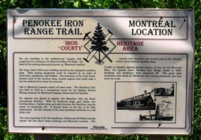 Penokee Iron Range Trail – Montreal Location Marker. Click for full size. Penokee Iron Range Trail – Montreal Location Marker image. Click for full size.