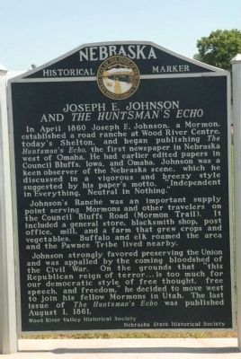 Joseph E. Johnson and the Huntsman’s Echo Marker. Click for full size. Joseph E. Johnson and the Huntsman’s Echo Marker image. Click for full size.