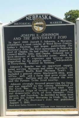 Joseph E. Johnson and the Huntsman’s Echo Marker image. Click for full size.