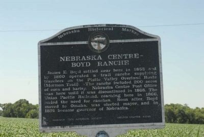Nebraska Center-Boyd Ranche Marker image. Click for full size.