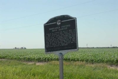 Nebraska Center-Boyd Ranche Marker image. Click for full size.