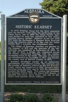Historic Kearney Marker. Click for full size. Historic Kearney Marker image. Click for full size.