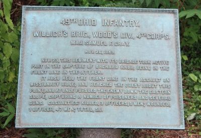 49th Ohio Infantry Marker. Click for full size. 49th Ohio Infantry Marker image. Click for full size.