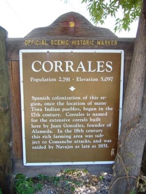 Corrales Marker. Click for full size. Corrales Marker image. Click for full size.
