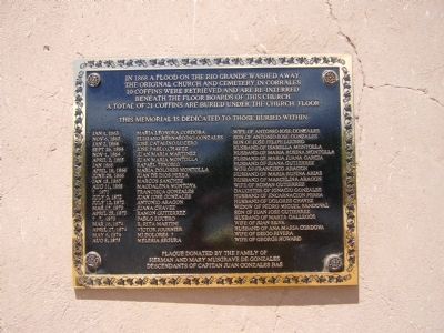 Plaque to the right of Iglesia De San Ysidro entrance image. Click for full size.