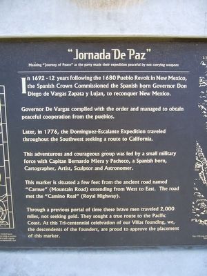 Dominguez y Escalante Expedition Marker image. Click for full size.