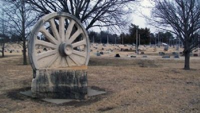 Santa Fe Trail Monument Near Greenwood Cemetery image. Click for full size.