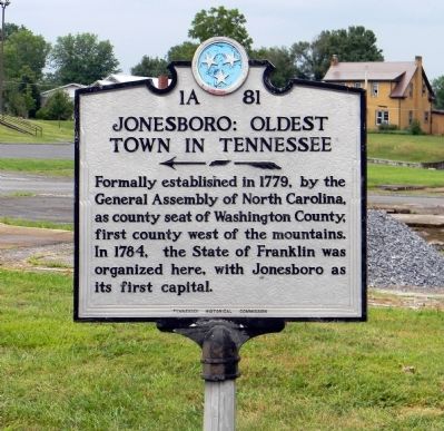 Jonesboro: Oldest Town in Tennessee Marker. Click for full size. Jonesboro: Oldest Town in Tennessee Marker image. Click for full size.