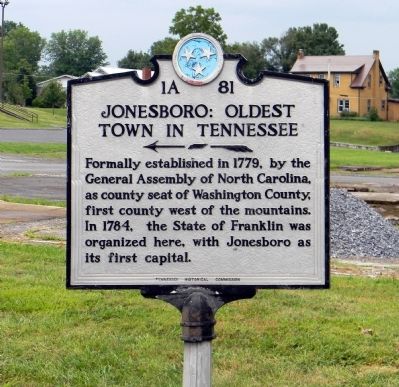 Jonesboro: Oldest Town in Tennessee Marker image. Click for full size.