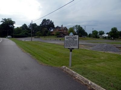 Wide view of the Jonesboro: Oldest Town in Tennessee Marker. Click for full size. Wide view of the Jonesboro: Oldest Town in Tennessee Marker image. Click for full size.