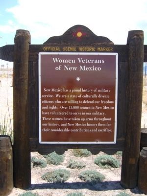 Women Veterans of New Mexico Marker. Click for full size. Women Veterans of New Mexico Marker image. Click for full size.