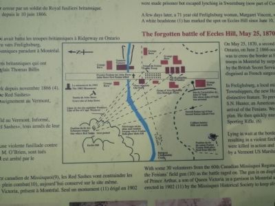 Battle of Eccles Hill interpretive panel image. Click for full size.