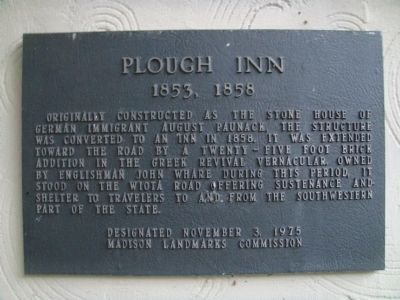 Plough Inn Marker. Click for full size. Plough Inn Marker image. Click for full size.
