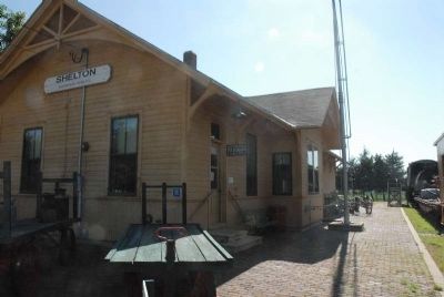 Shelton Union Pacific Depot Marker. Click for full size. Shelton Union Pacific Depot Marker image. Click for full size.