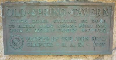 Old Spring Tavern Marker. Click for full size. Old Spring Tavern Marker image. Click for full size.