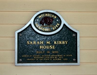 Sarah M. Kirby House Marker image. Click for full size.