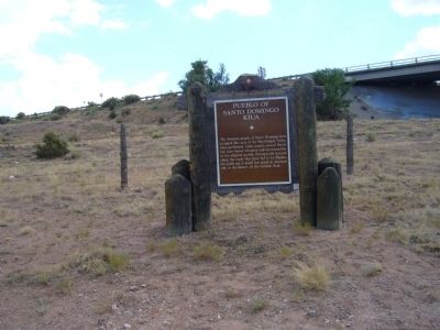 Pueblo of Santo Domingo Kiua Marker. Click for full size. Pueblo of Santo Domingo Kiua Marker image. Click for full size.