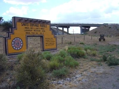 Pueblo of Santo Domingo Kiua Marker. Click for full size. Pueblo of Santo Domingo Kiua Marker image. Click for full size.