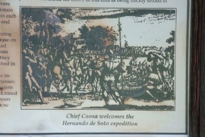Chief Coosa welcomes the Hernando de Soto expedition. image. Click for full size.